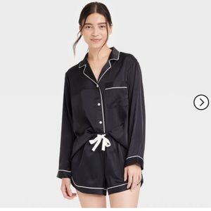 Target black satin pajamas